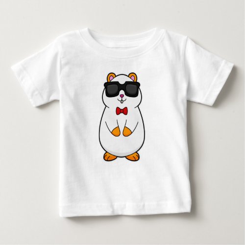 Hamster with Sunglasses  Bow tie Baby T_Shirt