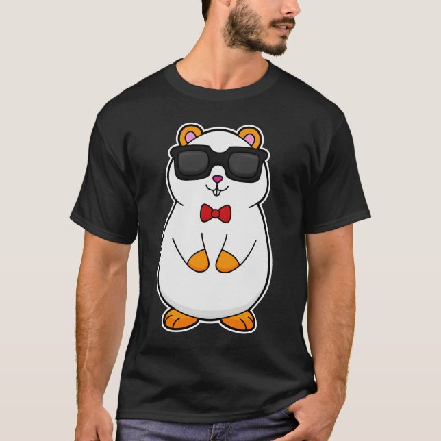 Hamster with Sunglasses & Bow tie T-Shirt (Front)