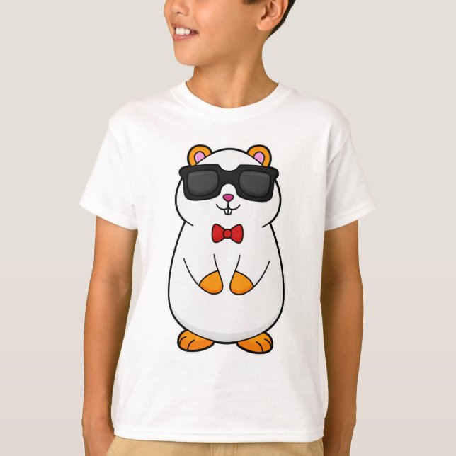 Hamster with Sunglasses & Bow tie T-Shirt (Front)
