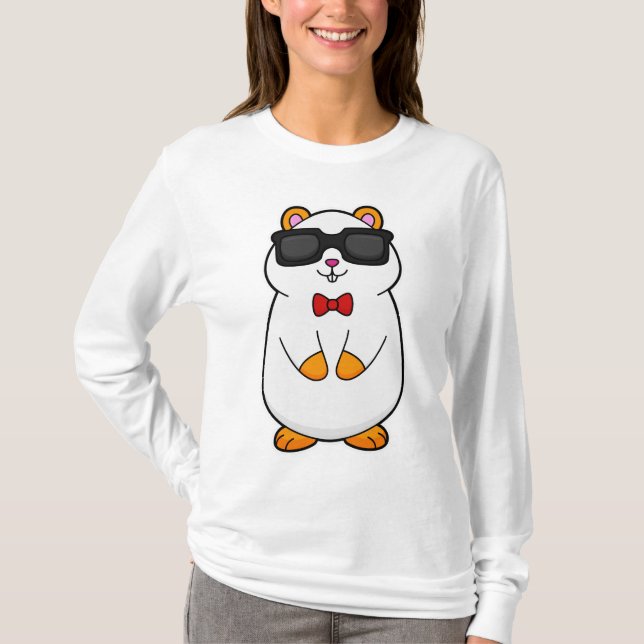 Hamster with Sunglasses & Bow tie T-Shirt (Front)