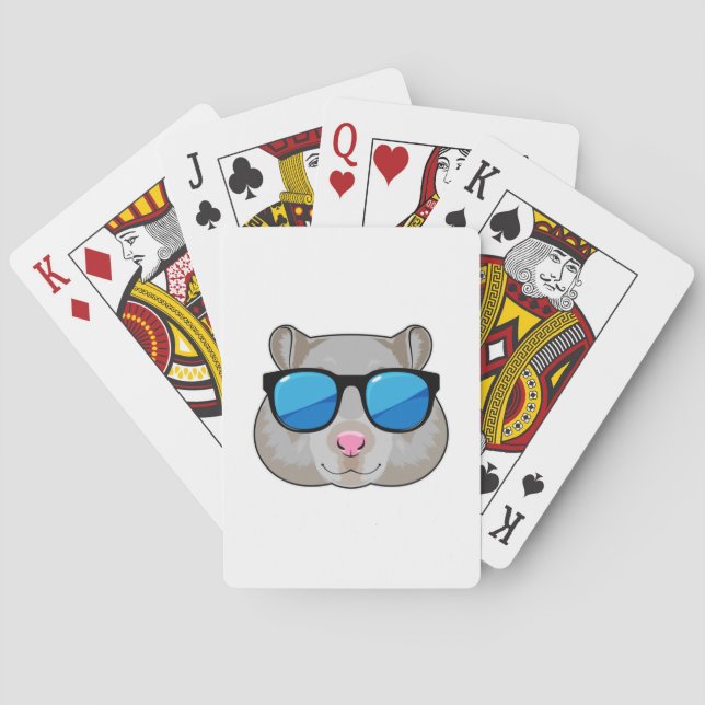Hamster with Sunglasses Poker Cards (Back)