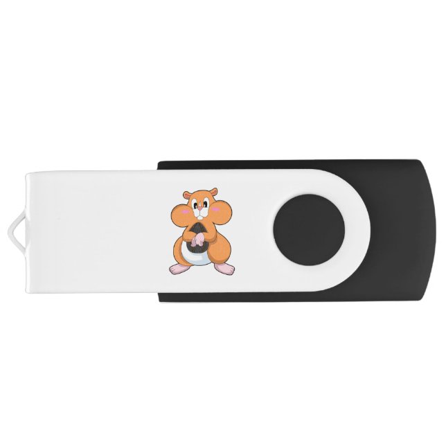Hamster with Walnut Flash Drive (Back)