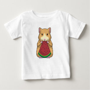 Hamster with Watermelon Baby T-Shirt