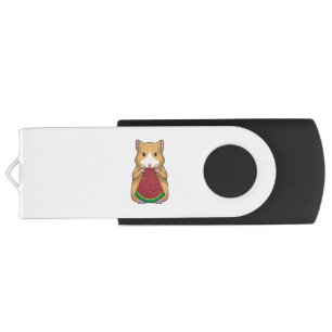 Hamster with Watermelon Flash Drive