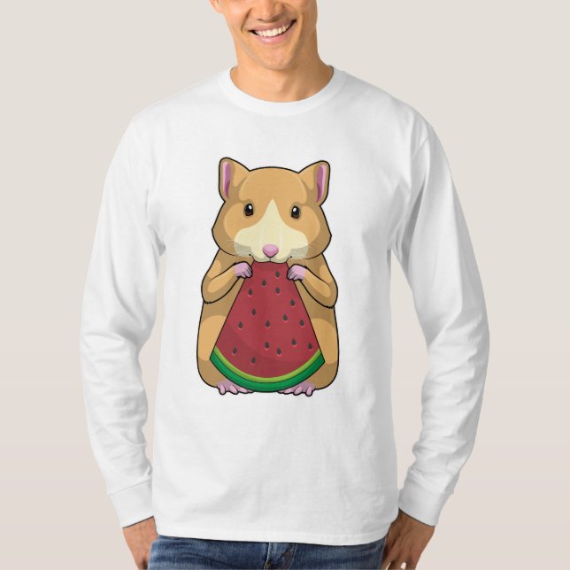 Hamster with Watermelon T-Shirt (Front)