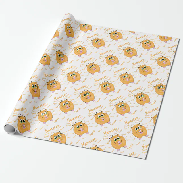 hamster wrapping paper Zazzle