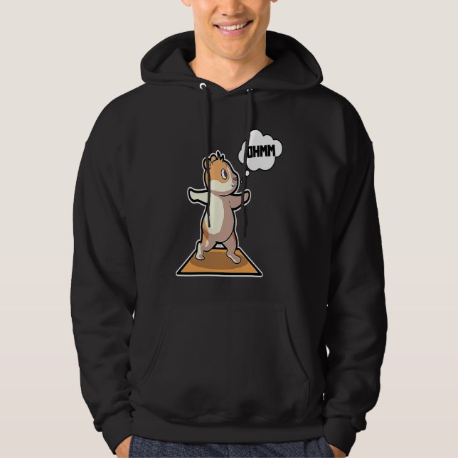 Hamster Yoga Poses Sport Gymnastics Ohm Heartbeat  Hoodie (Front)