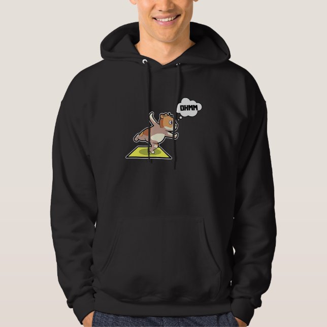 Hamster Yoga Poses Sport Gymnastics Ohm Heartbeat  Hoodie (Front)