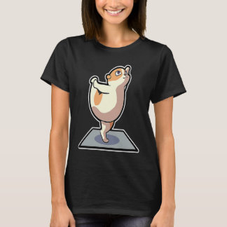Hamster Yoga Poses Sport Gymnastics Ohm Heartbeat  T-Shirt