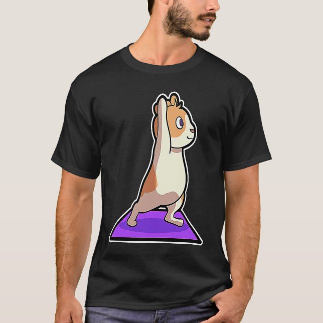 Hamster Yoga Poses Sport Gymnastics Ohm Heartbeat  T-Shirt (Front)