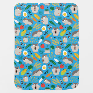 Hamsters And Their Treats Baby Blanket
