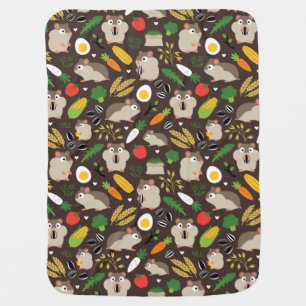 Hamsters And Their Treats Baby Blanket