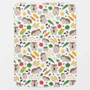 Hamsters And Their Treats Baby Blanket