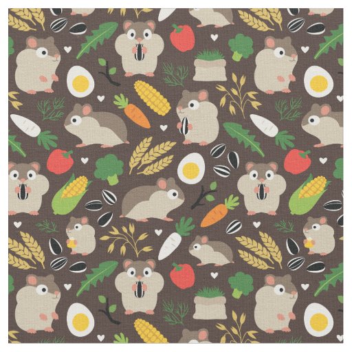 Hamsters And Their Treats Fabric