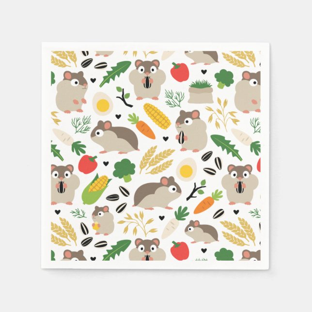 Hamsters And Their Treats Napkins (Front)