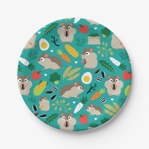 Hamsters And Their Treats Paper Plates