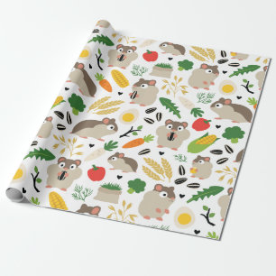 Hamsters And Their Treats Wrapping Paper