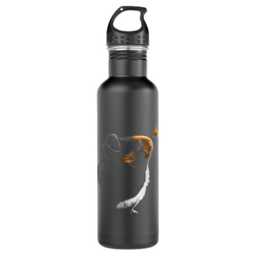 Hamsters Howling at the Moon Funny Dramatic Hamste Stainless Steel Water Bottle