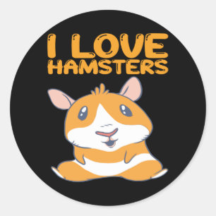 Hamsters - I Love Hamsters Classic Round Sticker
