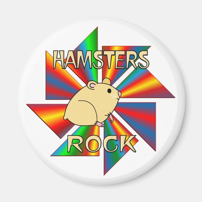 Hamsters Rock Magnet (Front)
