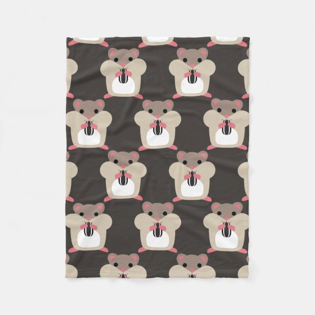 Hamsters seamless pattern fleece blanket (Front)