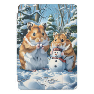 Hamsters With Snowman iPad Pro Cover