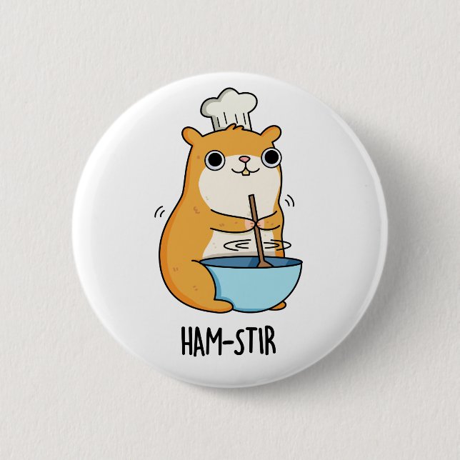 Hamstir Funny Hamster Pun  Button (Front)
