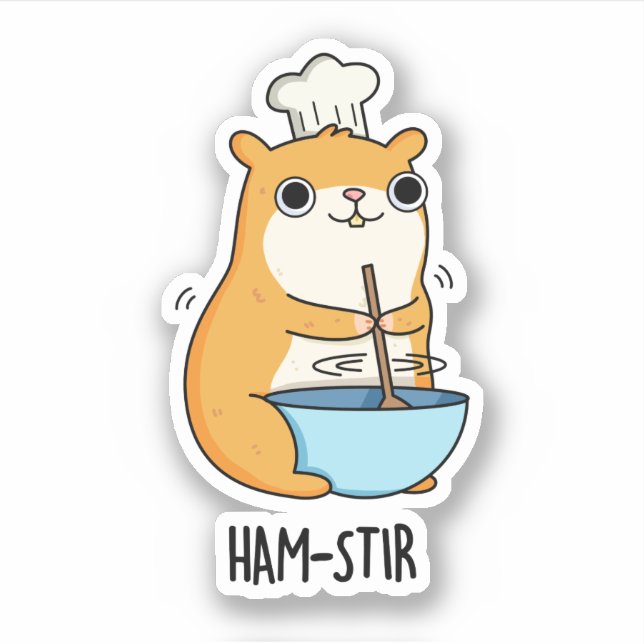 Hamstir Funny Hamster Pun  Sticker (Front)