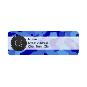 Han Blue Camo; Retro Chalkboard look Label