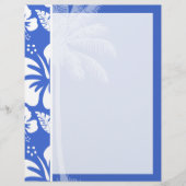 Han Blue Hawaiian Tropical Hibiscus; Palm (Front)