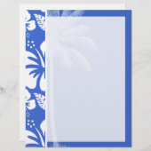 Han Blue Hawaiian Tropical Hibiscus; Palm (Front/Back)