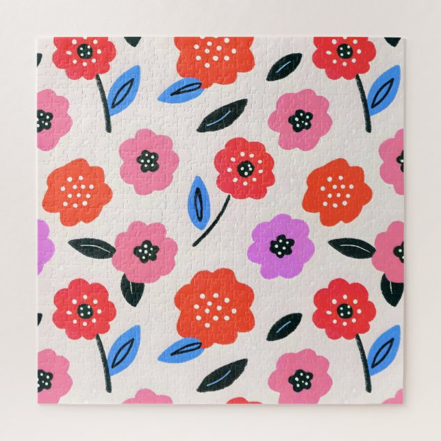 Han drawing flowers pattern jigsaw puzzle (Vertical)