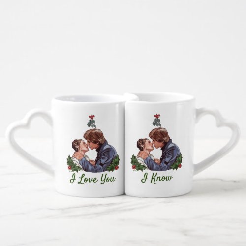 Han Kissing Leia Under The Mistletoe Coffee Mug Set