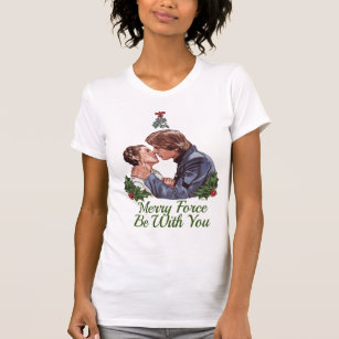 Han Kissing Leia Under The Mistletoe T-Shirt