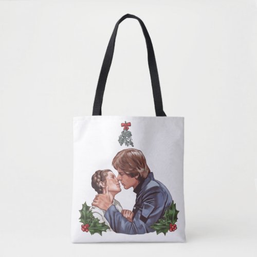 Han Kissing Leia Under The Mistletoe Tote Bag