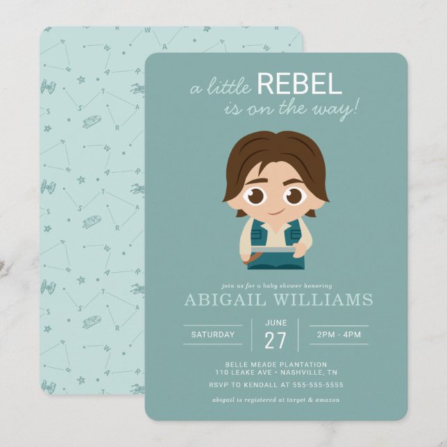 Han Solo | Rebel Baby Shower  Invitation (Front/Back)