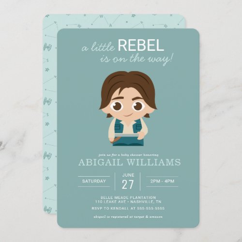 Han Solo  Rebel Baby Shower  Invitation