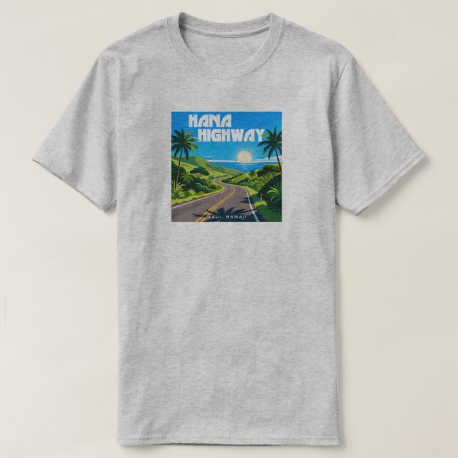 Hana Highway Maui Hawaii Landscape T-Shirt (Design Front)