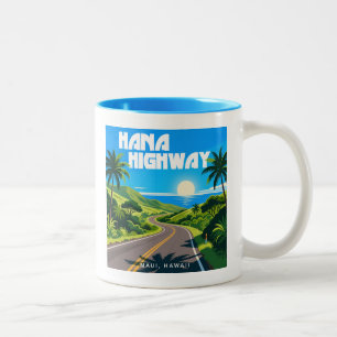 Hana Highway Maui Hawaii Landscape Two-Tone Coffee Mug