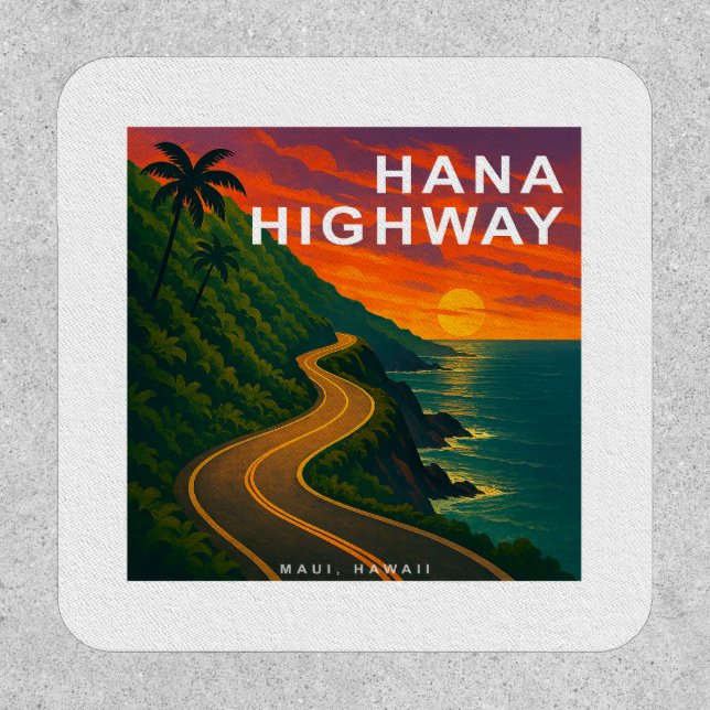Hana Highway Maui Hawaii Sunset Patch (Front)