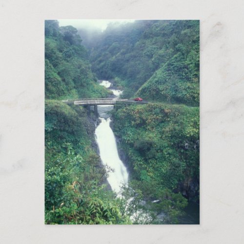 Hana Highway Waterfall Postcard