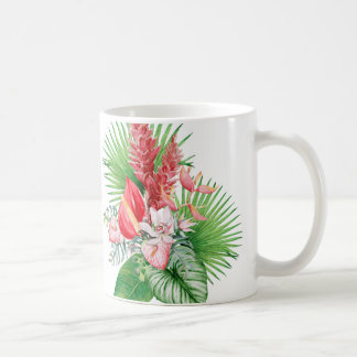 Hana Hou! (White) Hawaiian Flower arrangement Coffee Mug