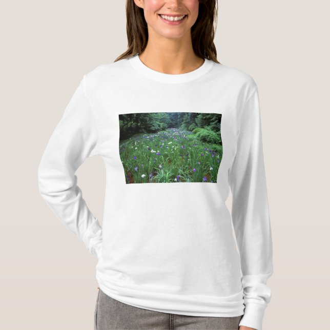Hana Shobu (Japanese Water Iris), Meiji Shrine, T-Shirt (Front)