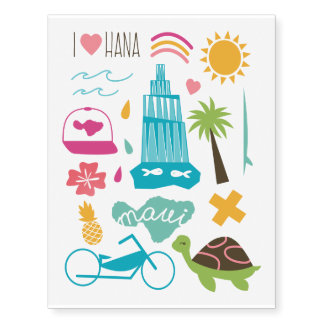 "Hana" Temporary Tattoos