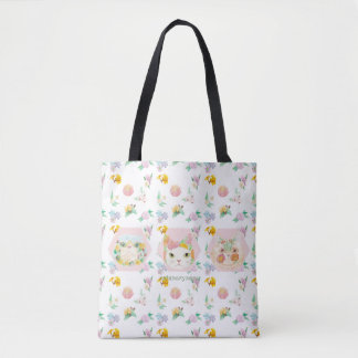 Hanabune (flower cat/gate de flow) tote bag