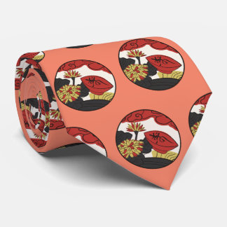 Hanafuda "Kiku-ni-sakazuki" Neck Tie