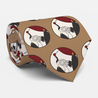 Hanafuda "Matsu-ni-tsuru" Neck Tie