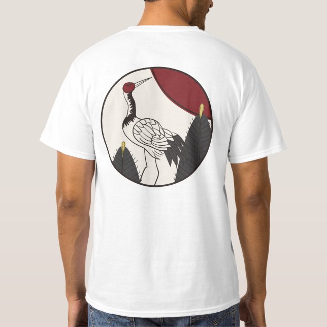 Hanafuda "Matsu-ni-tsuru" T-Shirt (Back)