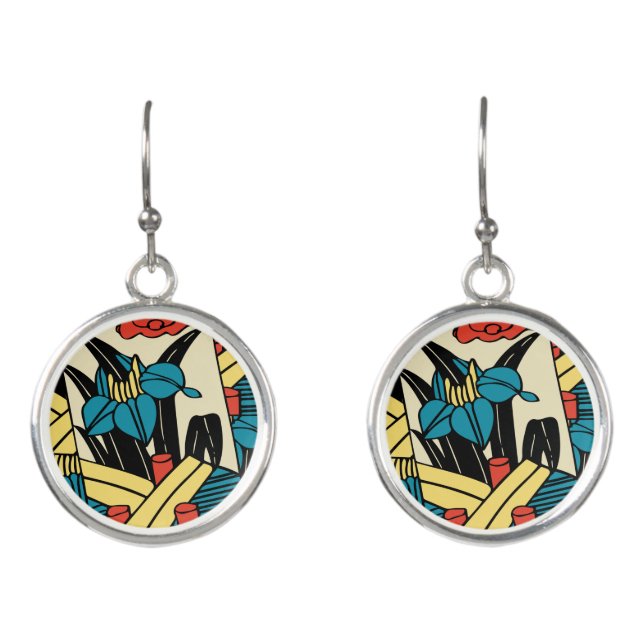 Hanafuda-May Earrings (Front)