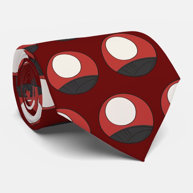 Hanafuda "Susuki-ni-tsuki" Neck Tie (Rolled)